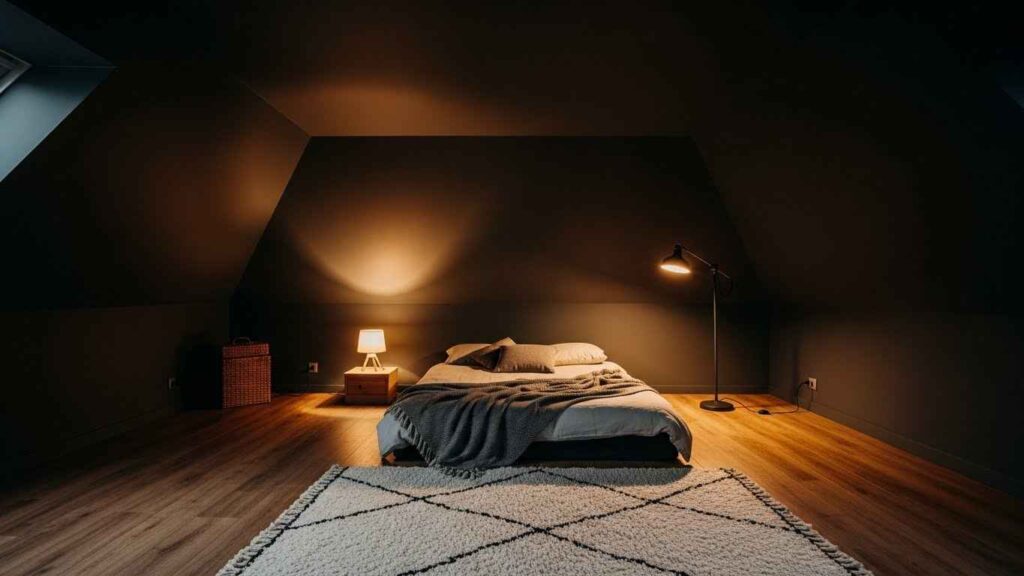 20 Cozy Bedroom Ideas with Dark Ceiling That Enclose Warmth