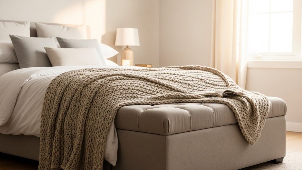 20 Cozy Bedroom Ideas with Ottoman Seating That Add Extra Lounge Spot