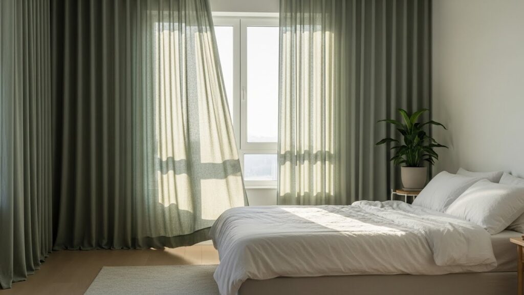 20 Fresh Sage Green Bedroom Curtains That Tie Colour