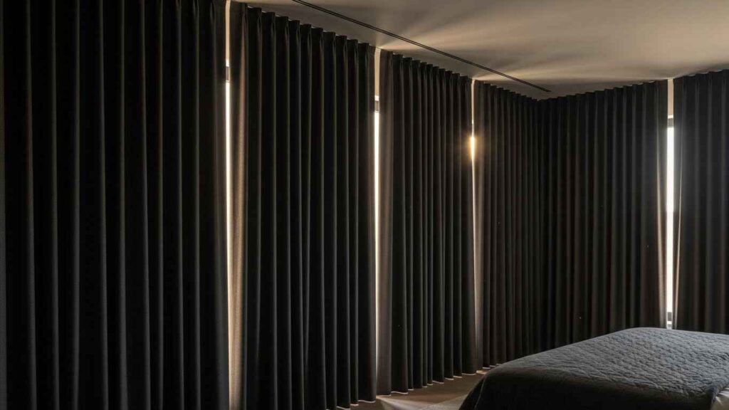20 High-Tech Blackout Motorised Bedroom Curtains That Automate Comfort