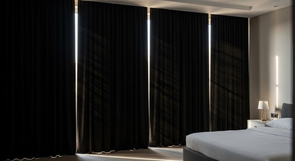 21 Sleek Black Bedroom Curtains That Make A Bold Statement