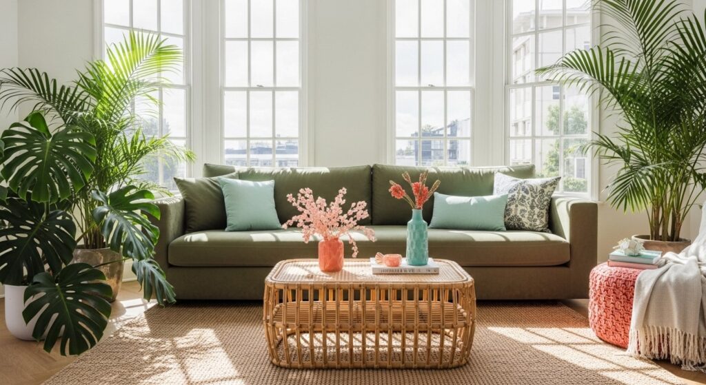 22 Bright Tropical Living Room Ideas
