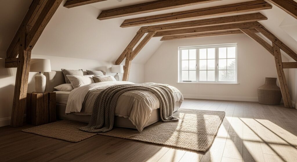 22 Cozy Bedroom Ideas with Ceiling Beams