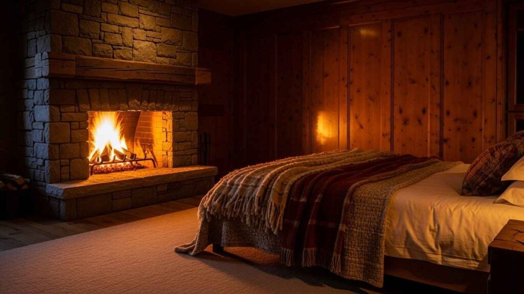 22 Cozy Bedroom Ideas with Fireplace That Feel Like Cabin Nights