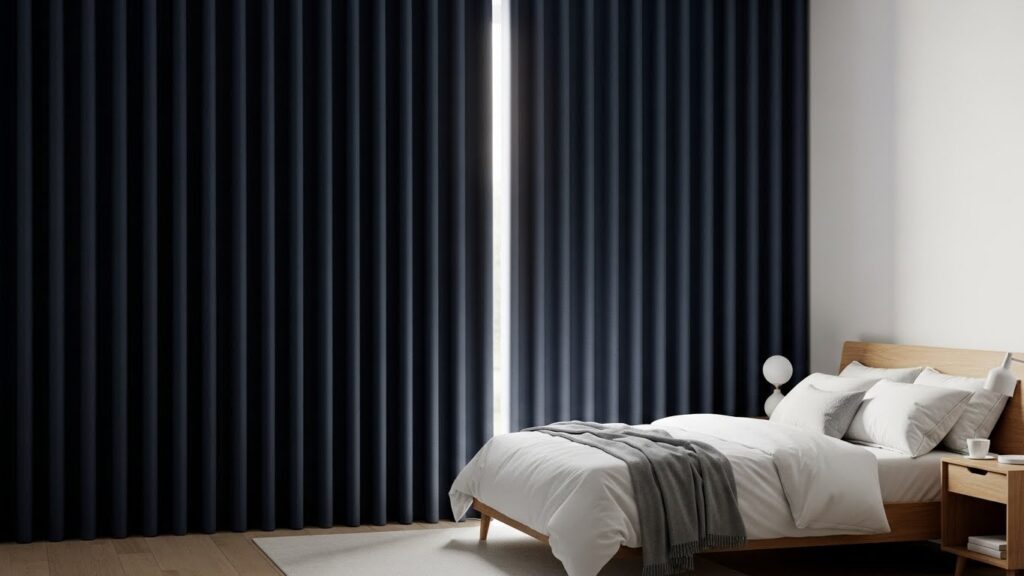 22 Dark Navy Blackout Bedroom Curtains That Lock In Sleep
