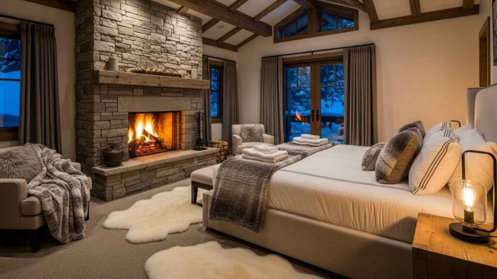 22 Dreamy Cozy Master Bedroom with Fireplace Ideas That Feel Like Winter Retreat