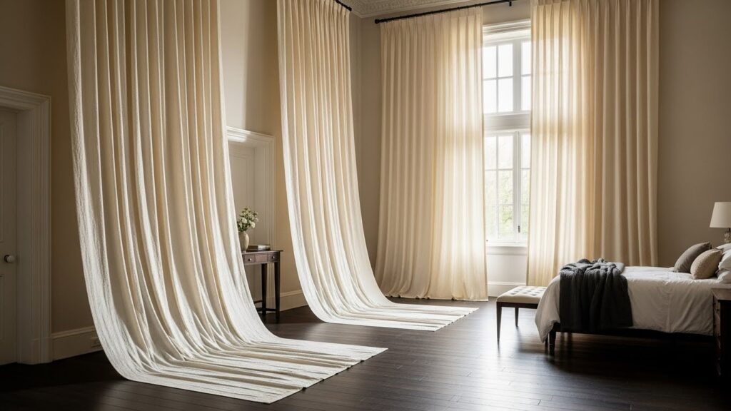22 Giant High-Ceiling Bedroom Curtains That Make The Room Feel Grand