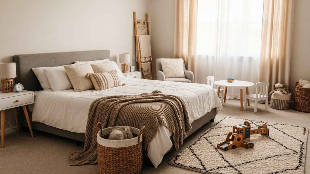 22 Practical Cozy Master Bedroom Kids-Friendly Corner Ideas That Don’t Loose Style
