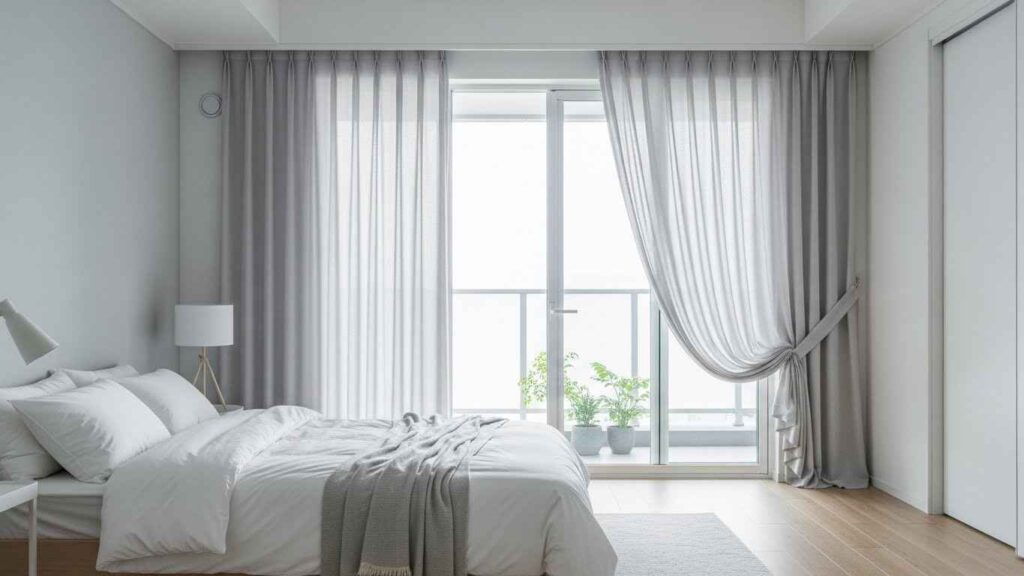 22 Practical Sliding-Door Bedroom Curtains That Save Space & Style