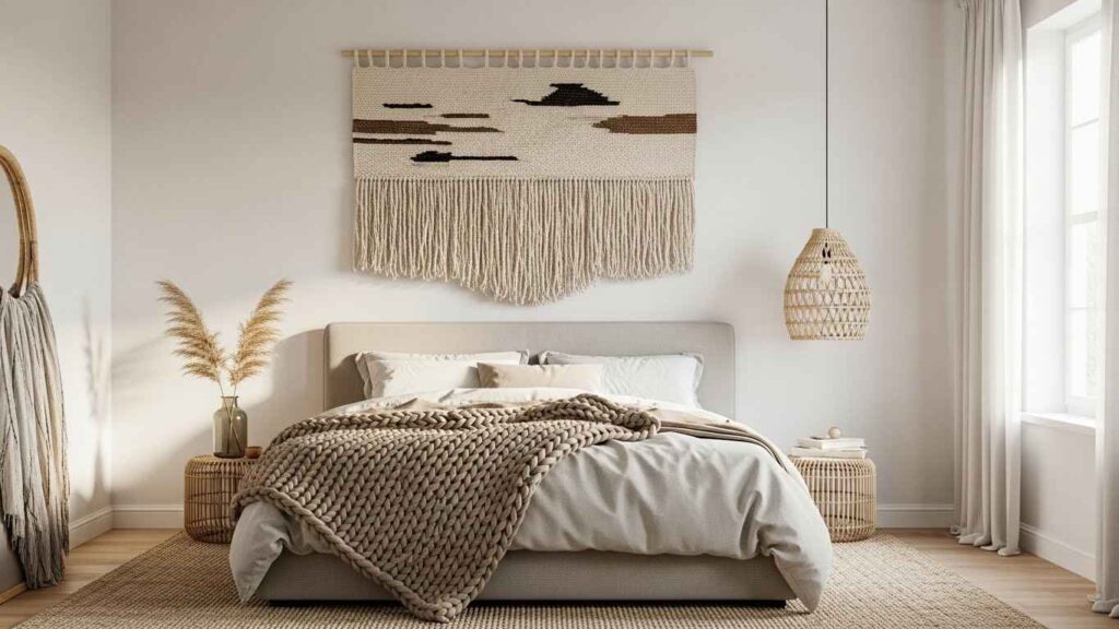 22 Woven-Texture Bedroom Decor Ideas That Bring Handcrafted Warmth