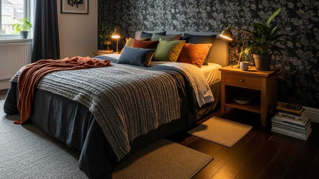 23 Dark-Wallpaper Bedroom Decor Ideas That Stay Bold Yet Cozy