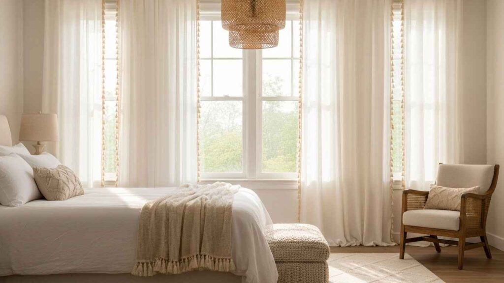 23 Decorative Tassel-Trim Bedroom Curtains That Add Flair & Fun