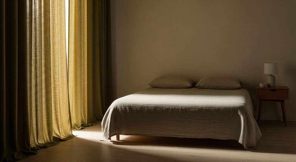 23 Earthy Olive Linen Bedroom Curtains