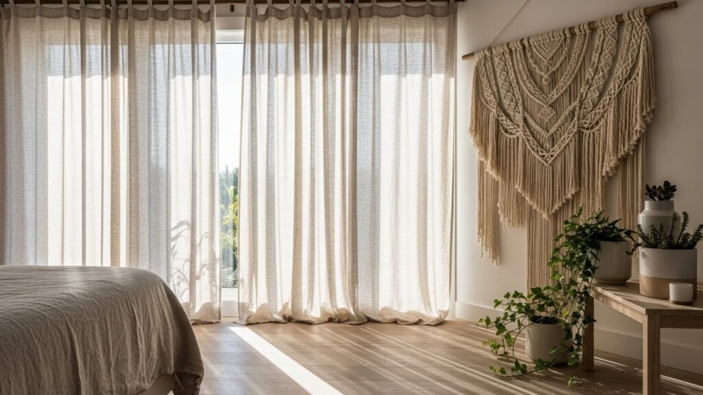 24 Boho Bedroom Curtains That Mix Pattern, Texture & Character
