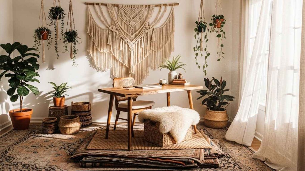 24 Boho Home Office Decor Ideas That Feel Creative