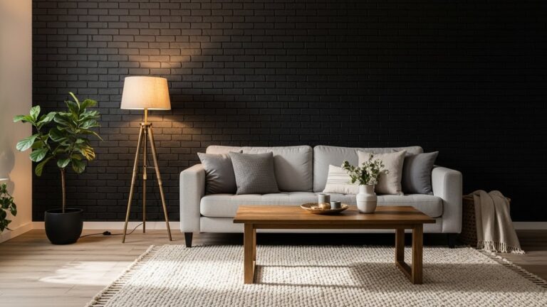 24 Dark Brick Wall Room Ideas That Add Character