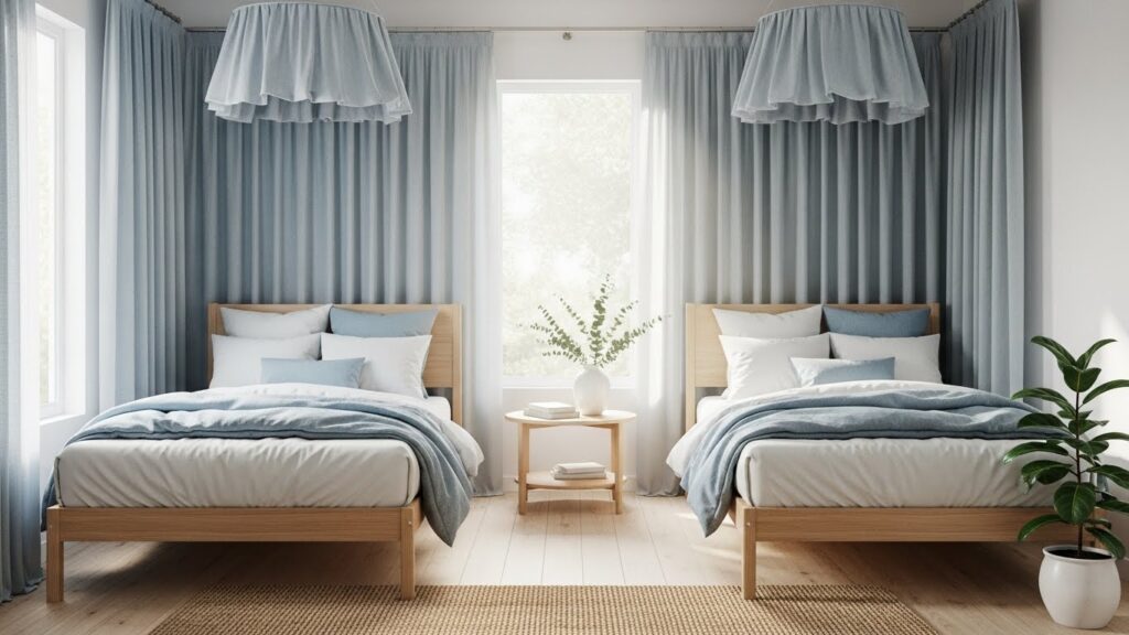 24 Practical Twin Bedroom Curtains That Work For Shared Rooms
