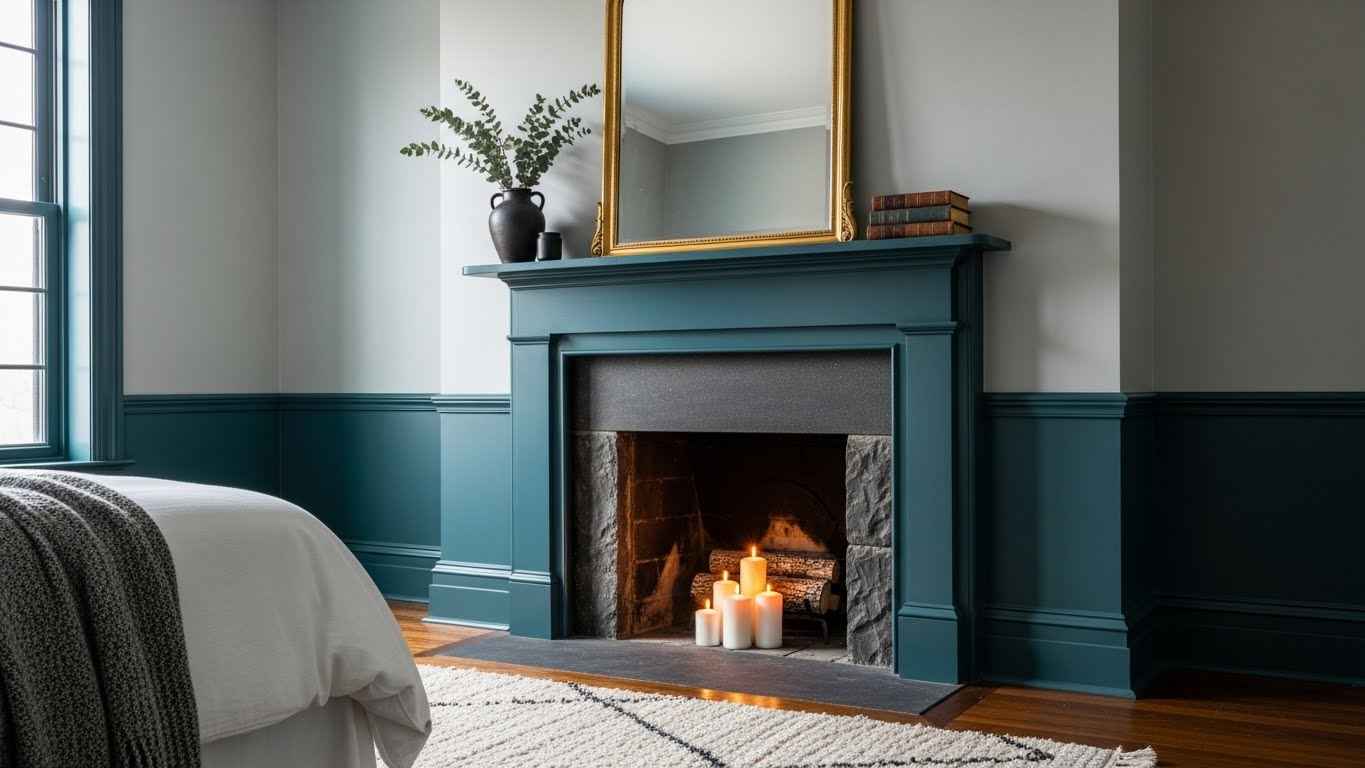 A Cozy Master Bedroom Fireplace Surround