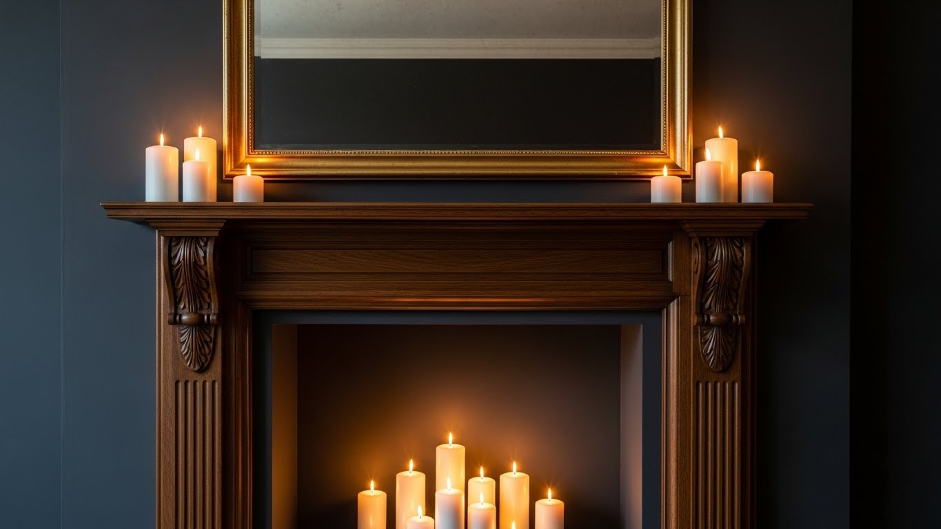 A Faux Fireplace Focal Point