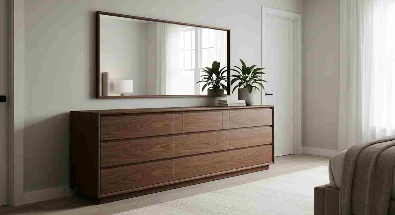 A Luxurious Dark Walnut Dresser