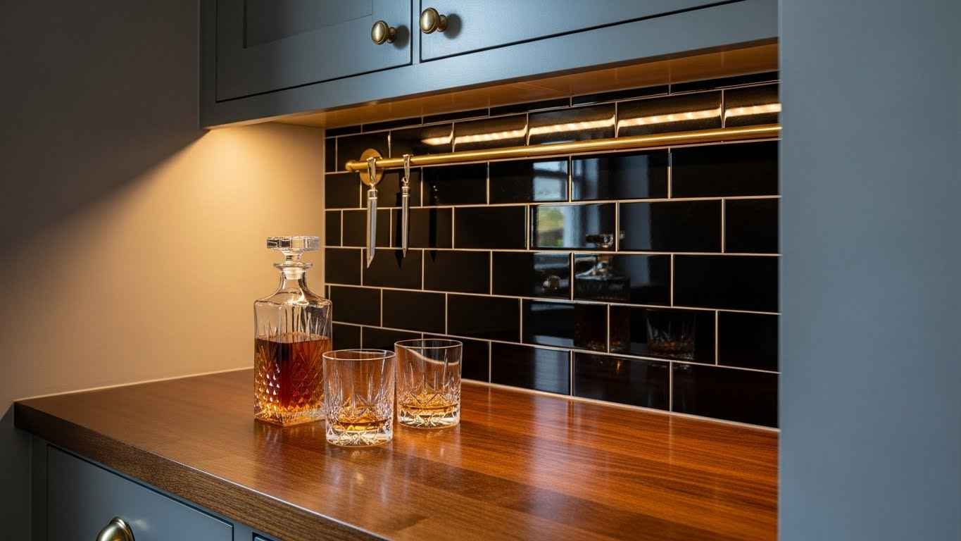 A Moody Home Bar Nook