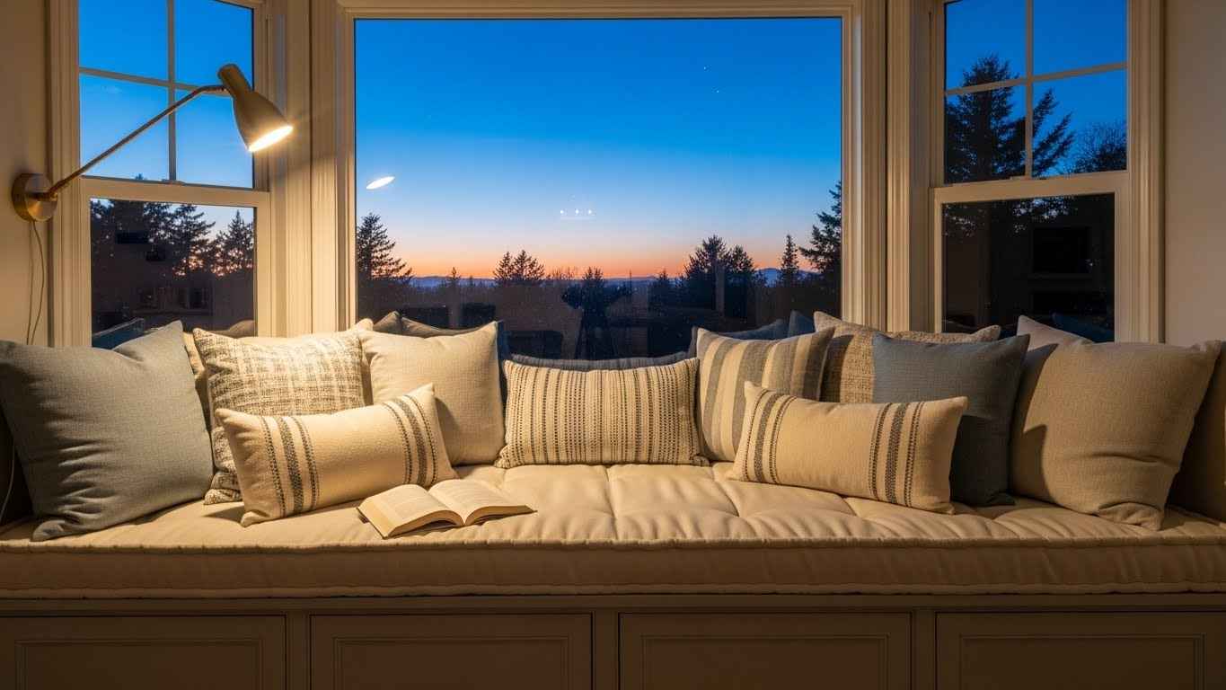 A Plush Window Seat Haven