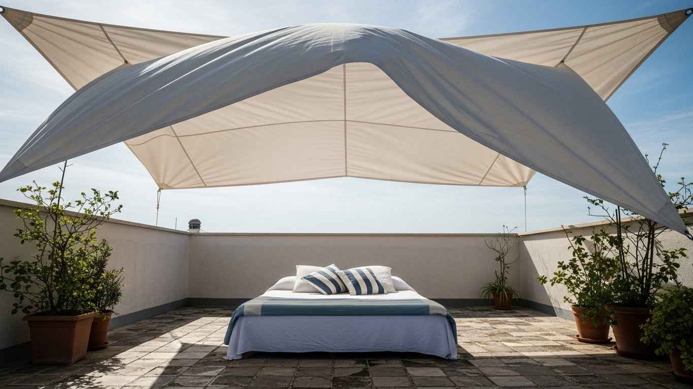 A Rooftop Bedroom Under Sail