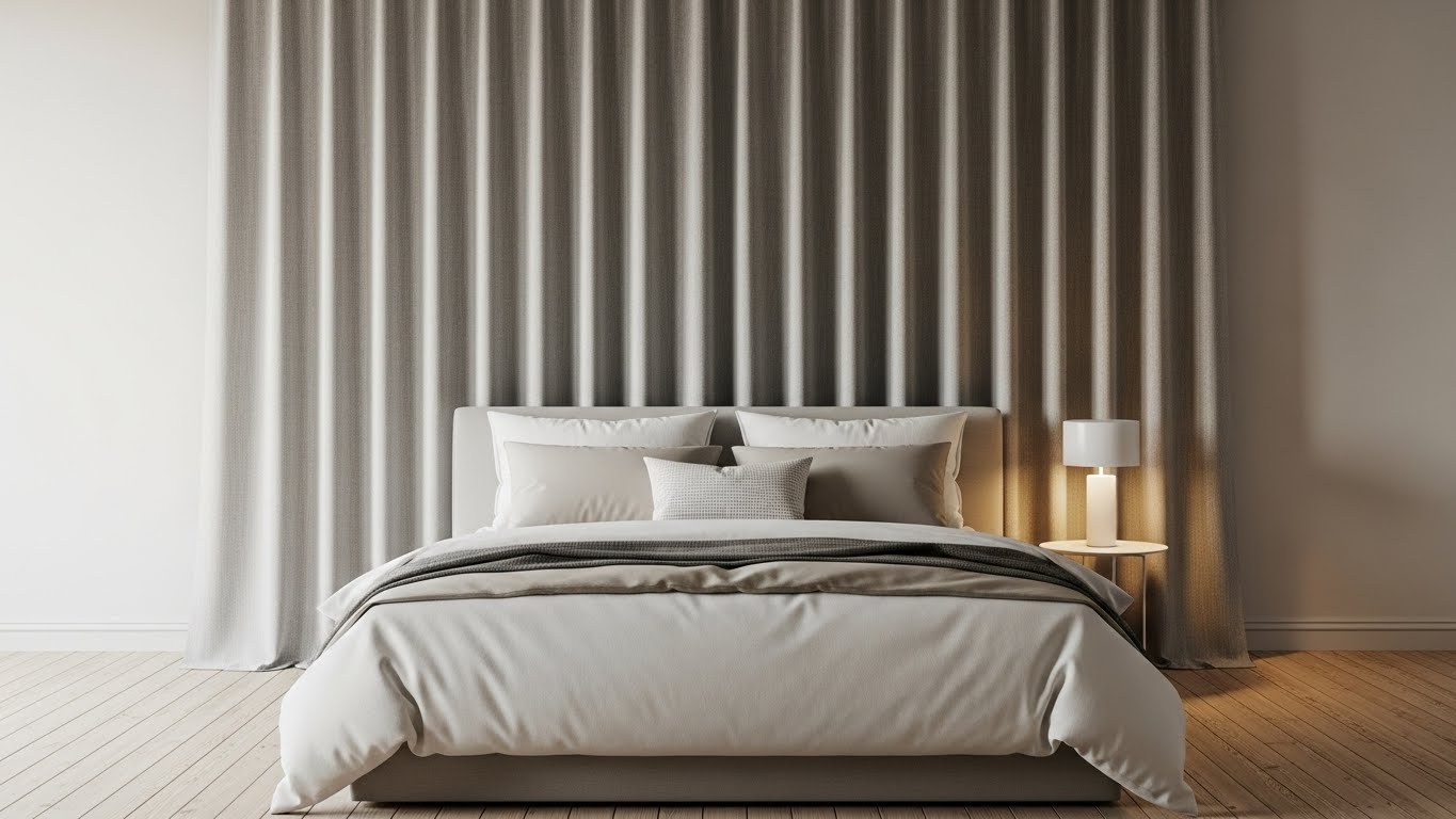 A Simple Drape Behind the Bed
