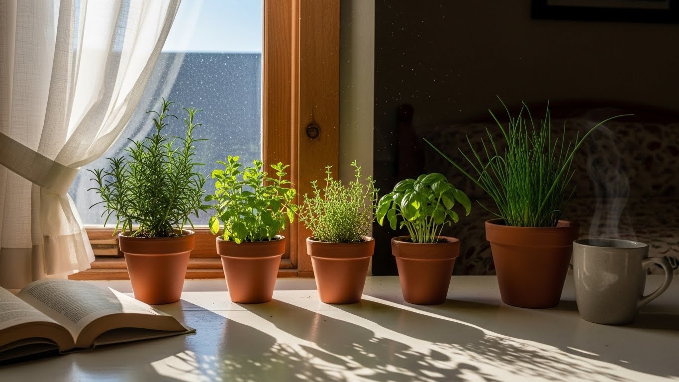 A Touch of Greenery with Potted Herbs