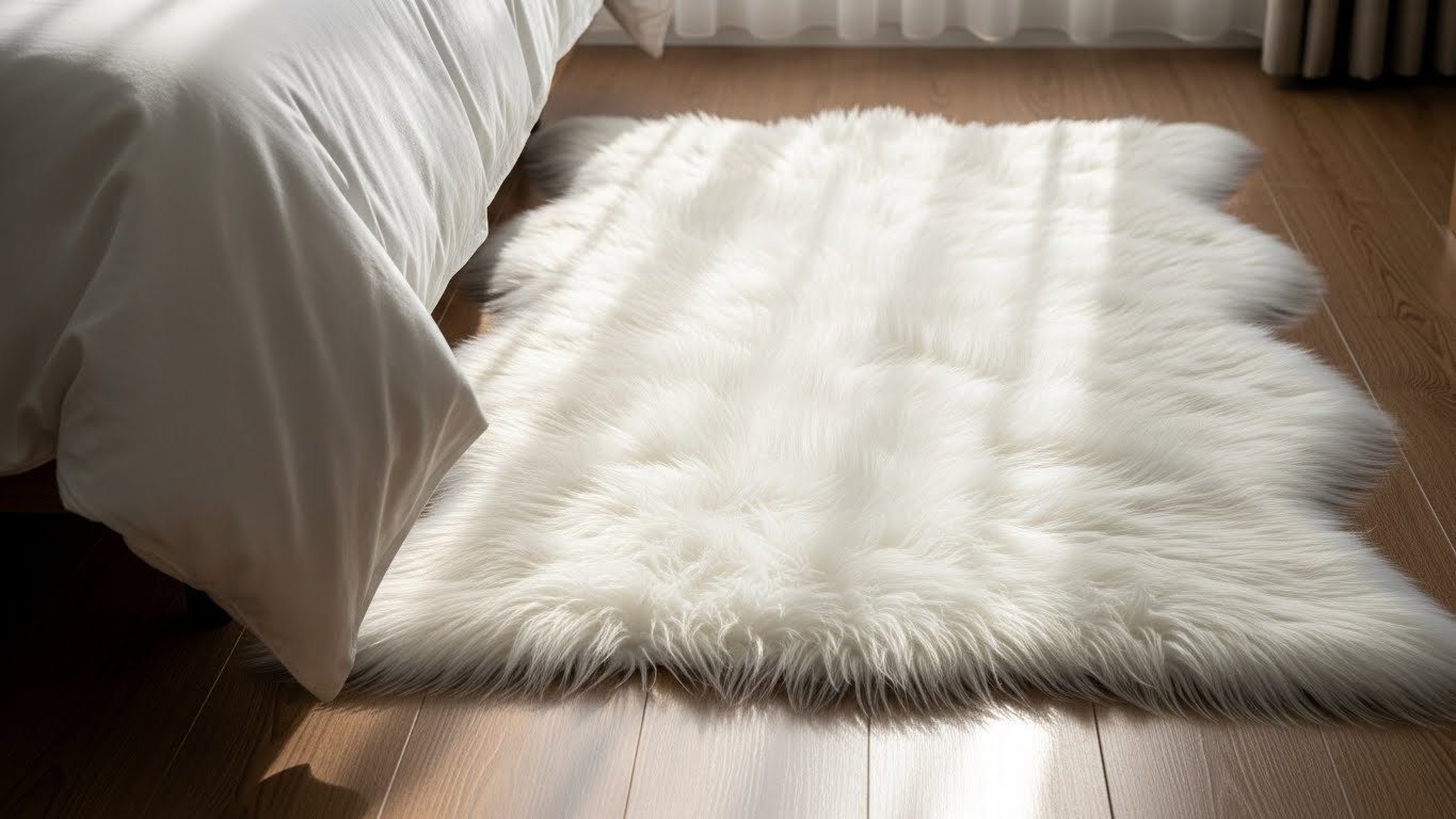 Add Warmth with a Faux Fur Rug