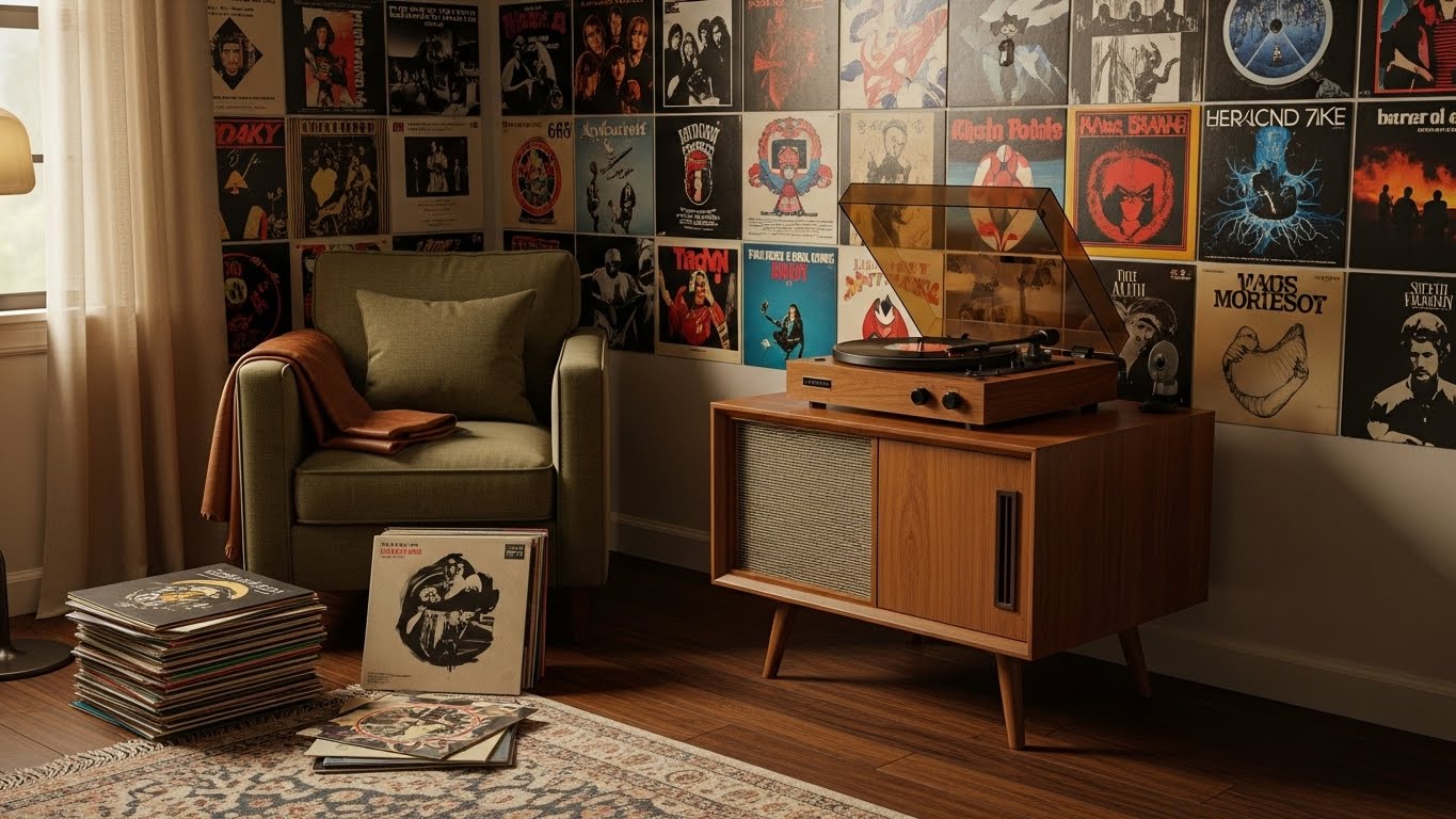 An Eclectic Record Listener's Nook
