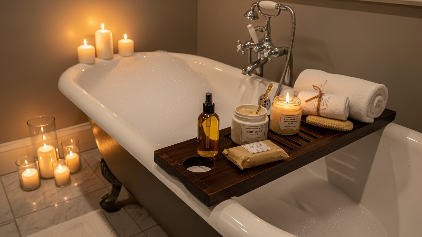 An Over-the-Top Bubble Bath Setup