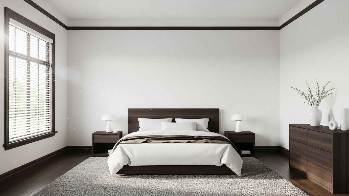 Balancing Dark Trim with Airy Wall Colors