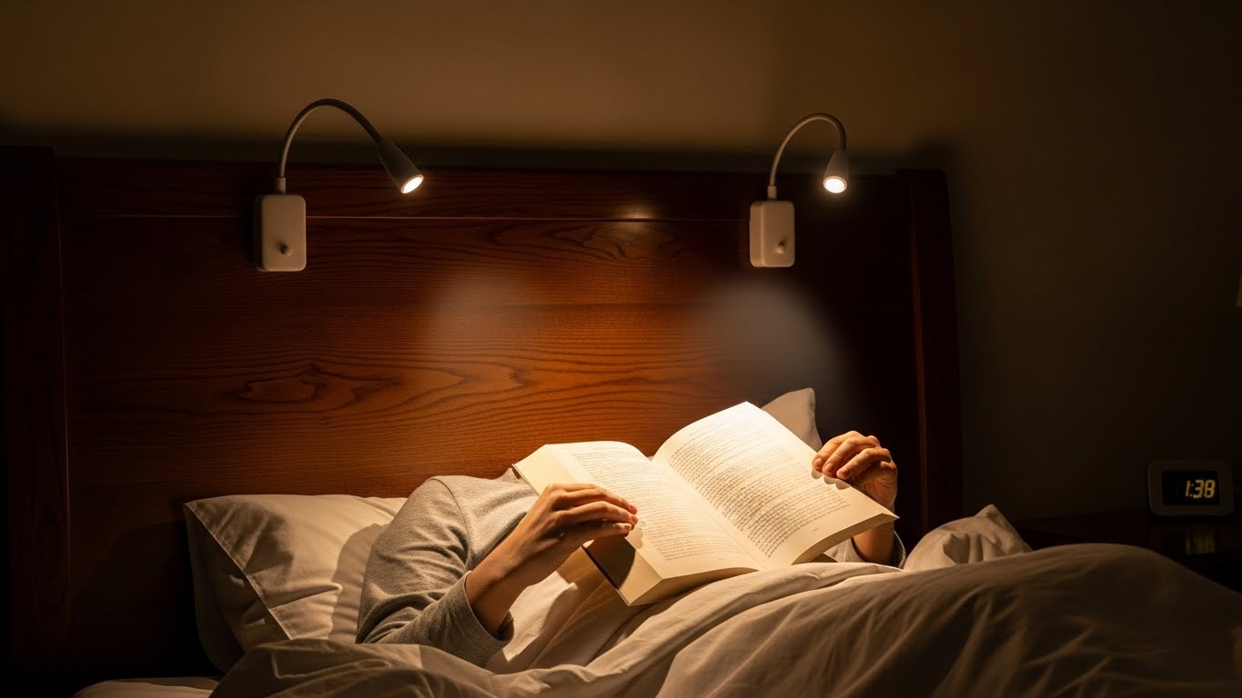 Bed-Mounted Reading Lights