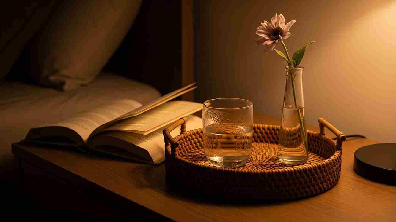 Bedside Elegance with Decorative Trays