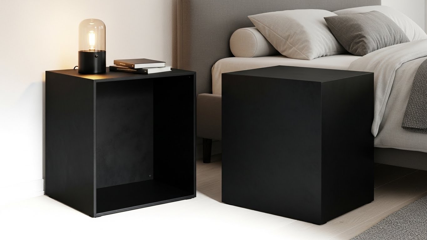 Blackened Steel Bedside Tables