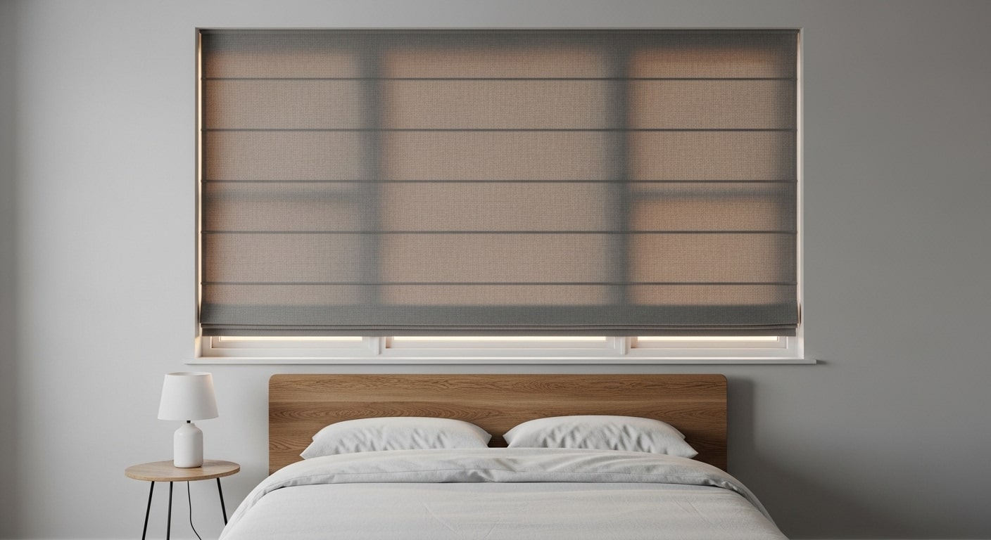 Blackout Roman Shades for a Clean Look