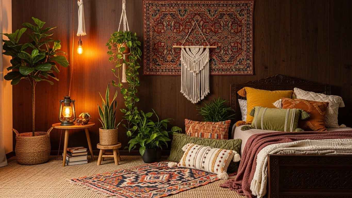 Bohemian Textile & Wood Fusion