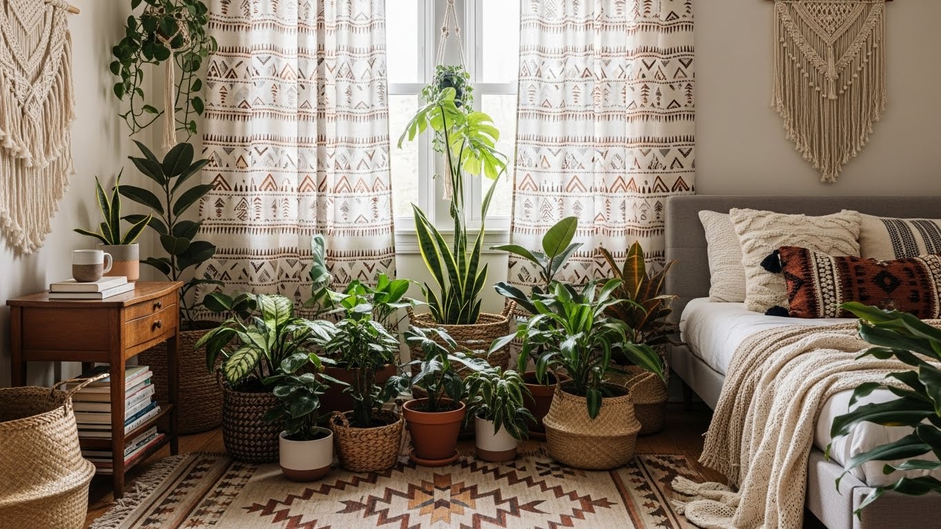 Boho-Chic Grommet Curtain Ideas