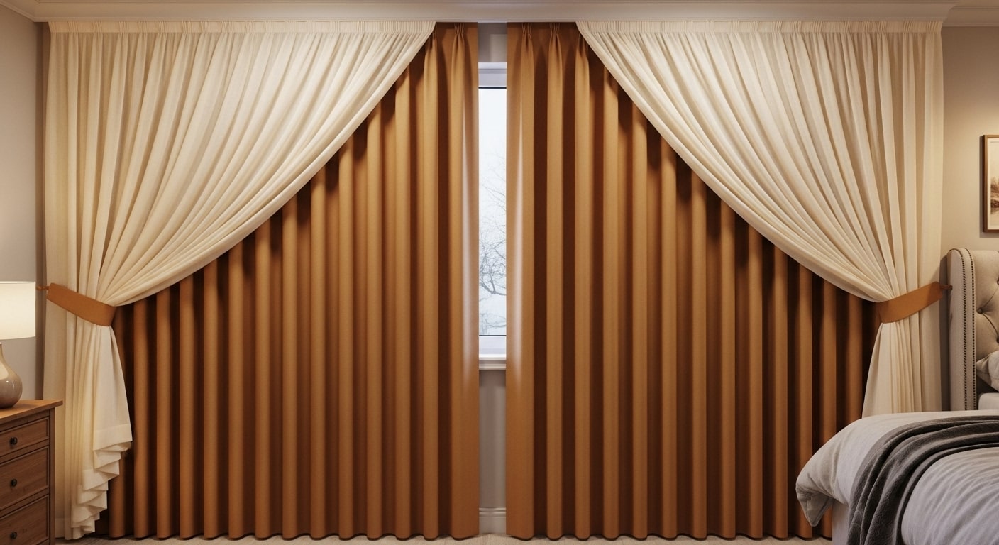 Caramel Thermal Insulated Curtains
