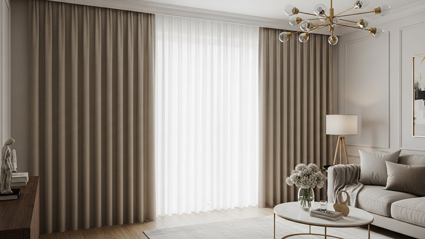 Channel-Tufted Curtain Panels