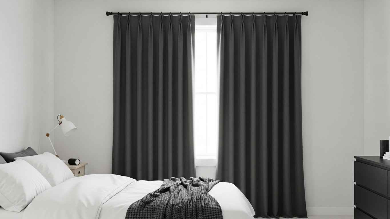 Charcoal Curtain Panels for a Tailored Look