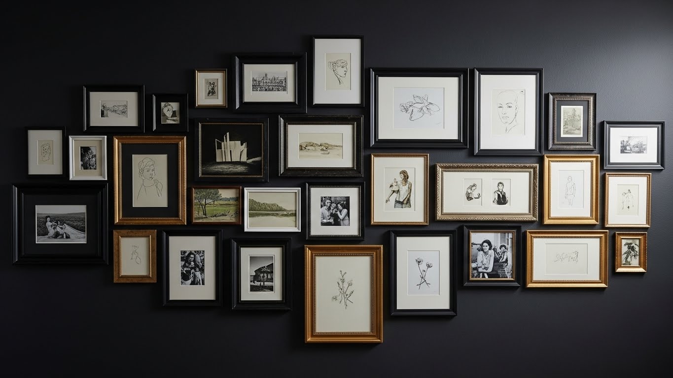 Cozy Dark Gallery Wall