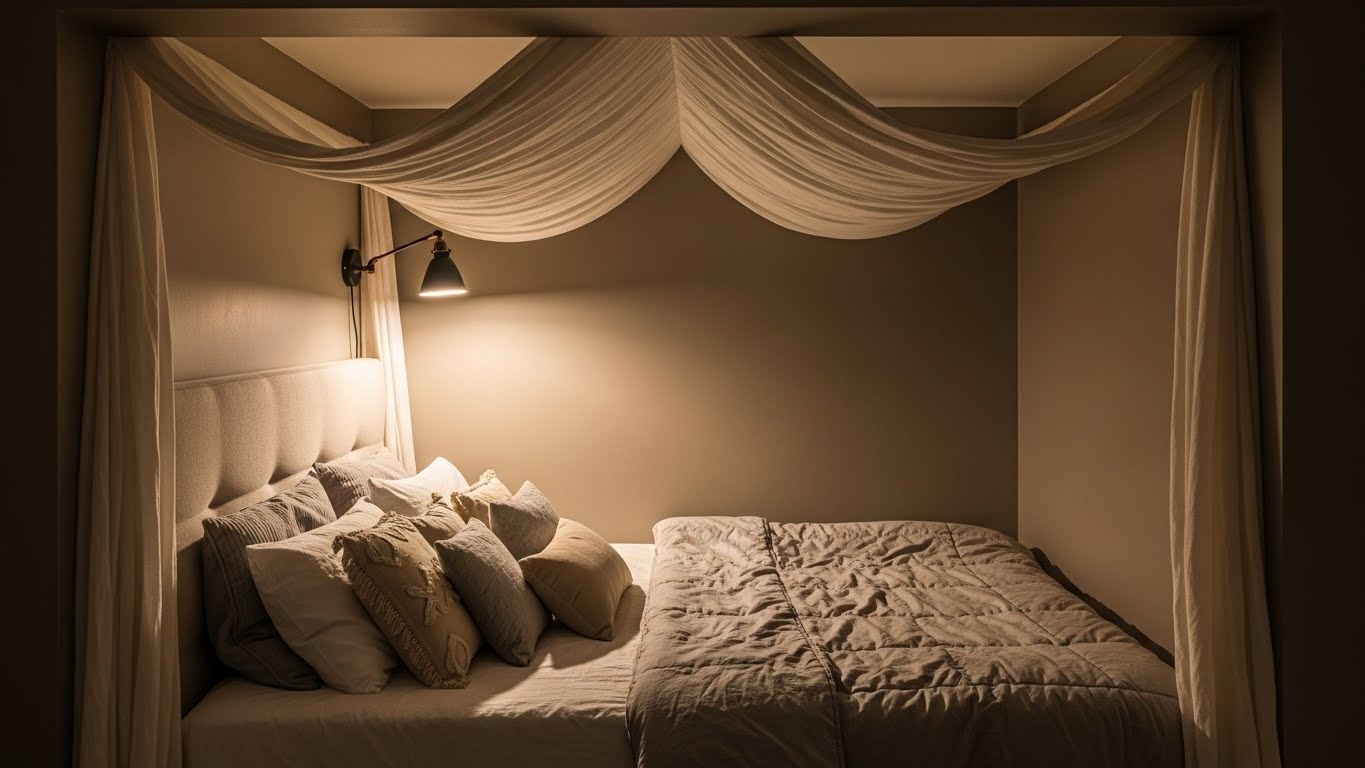Cozy Nook with a Canopy Bed