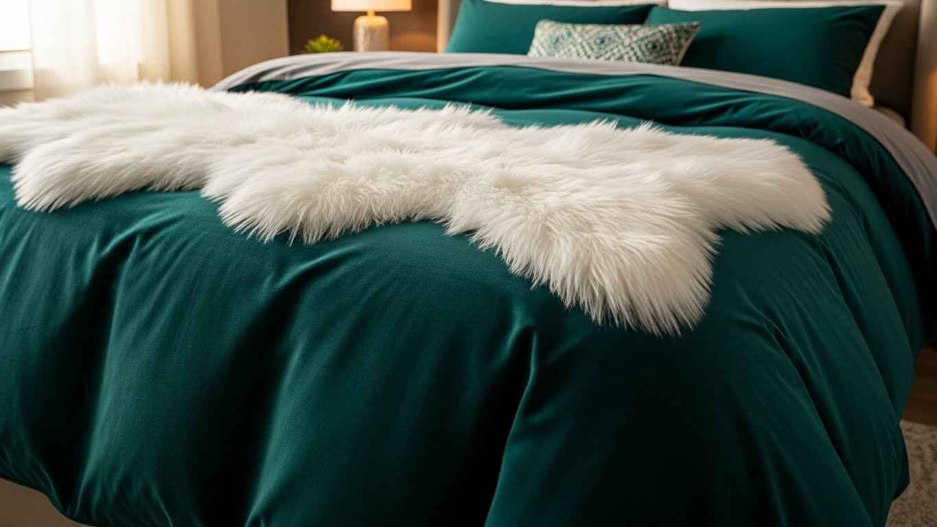 Cozy Textures: Velvet and Faux Fur Combo