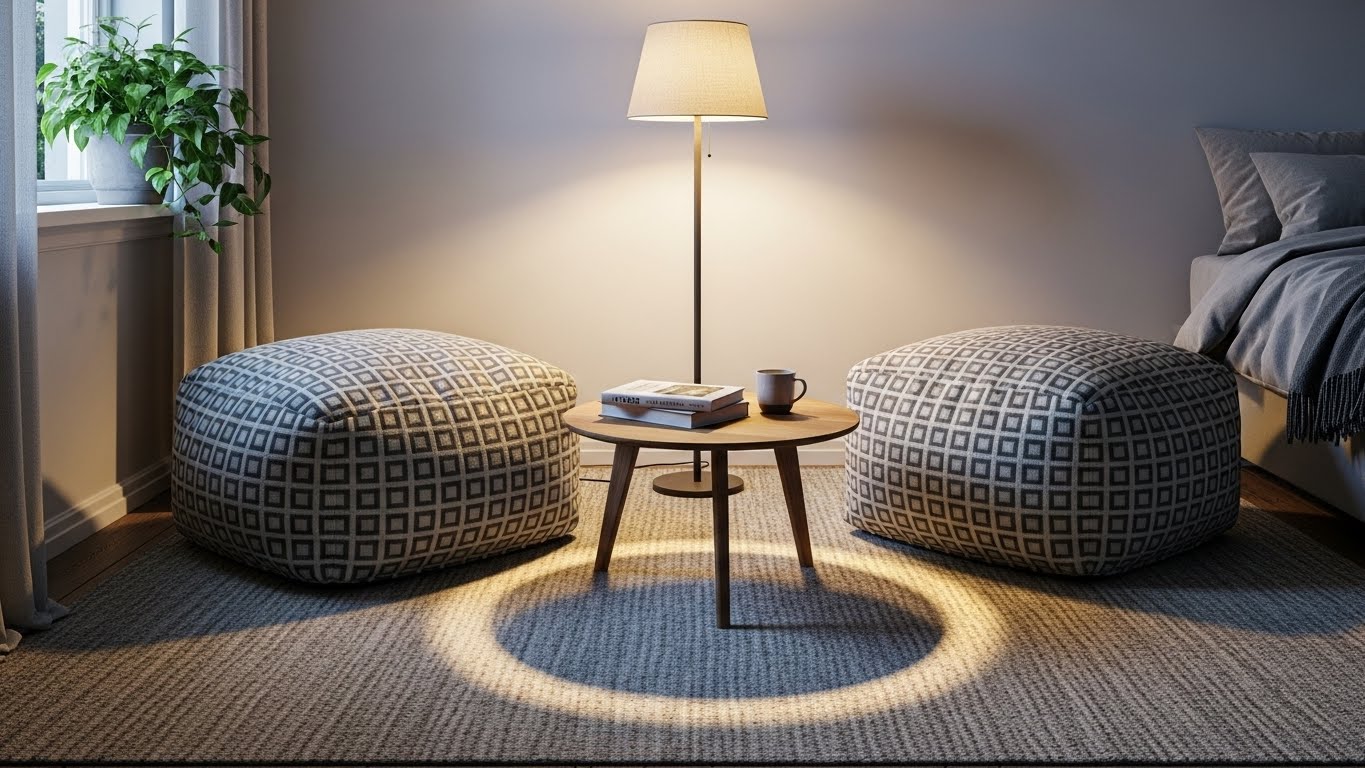Create a Cozy Corner with Poufs