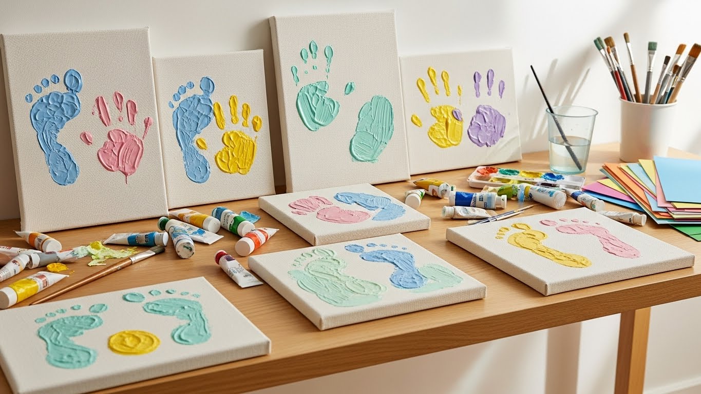 DIY Handprint and Footprint Art