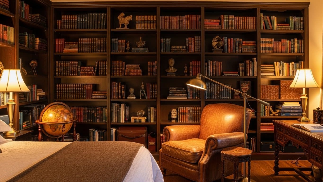 Dark Academia Library Retreat
