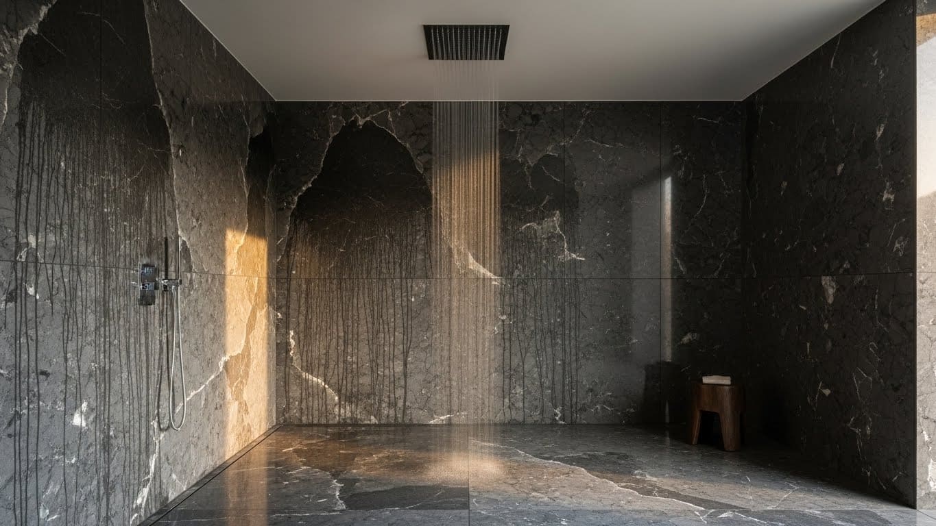 Dark Quartzite for a Wet Room