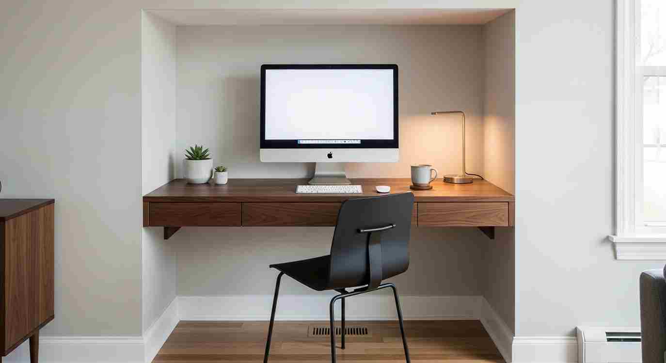 Dark Walnut Floating Desk